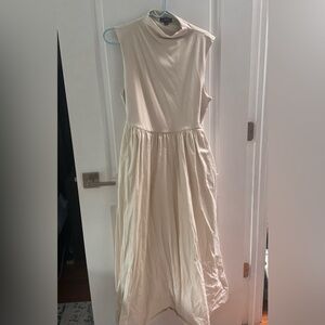 J. Crew Fitted Knit Mockneck Dress with Poplin Skirt